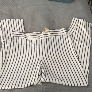 Nautical striped linen blend trouser